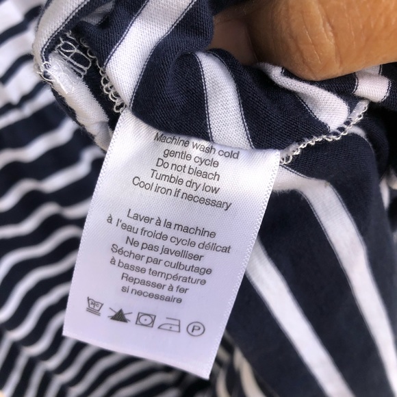 NWT VERONICA BEARD Tamri Navy and White Striped Rouched Dress Size XL - Picture 6 of 10